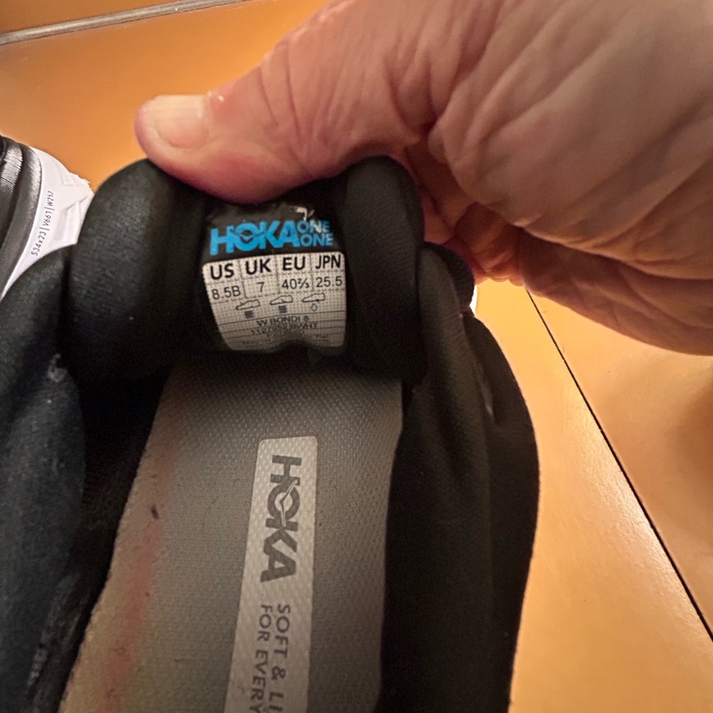 Hoka Black and White Women's Sneakers - Picture 9 of 14